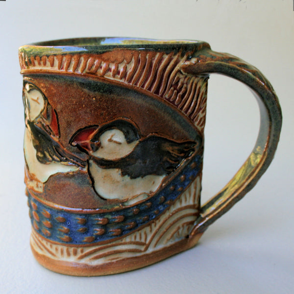 Puffin mug by Helene Fielder