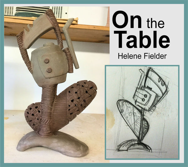 Abstract Sculptural Teapot 9-10-17 by Helene Fielder